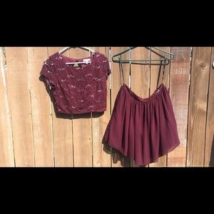 2 piece formal dress